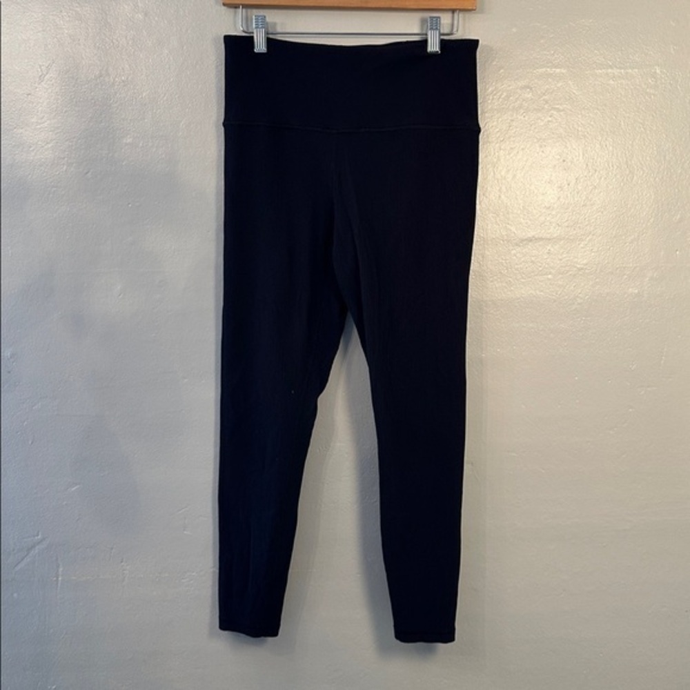 Athleta Womens Elation Rib Tight Black Size Large High Rise Ribbed Leggings